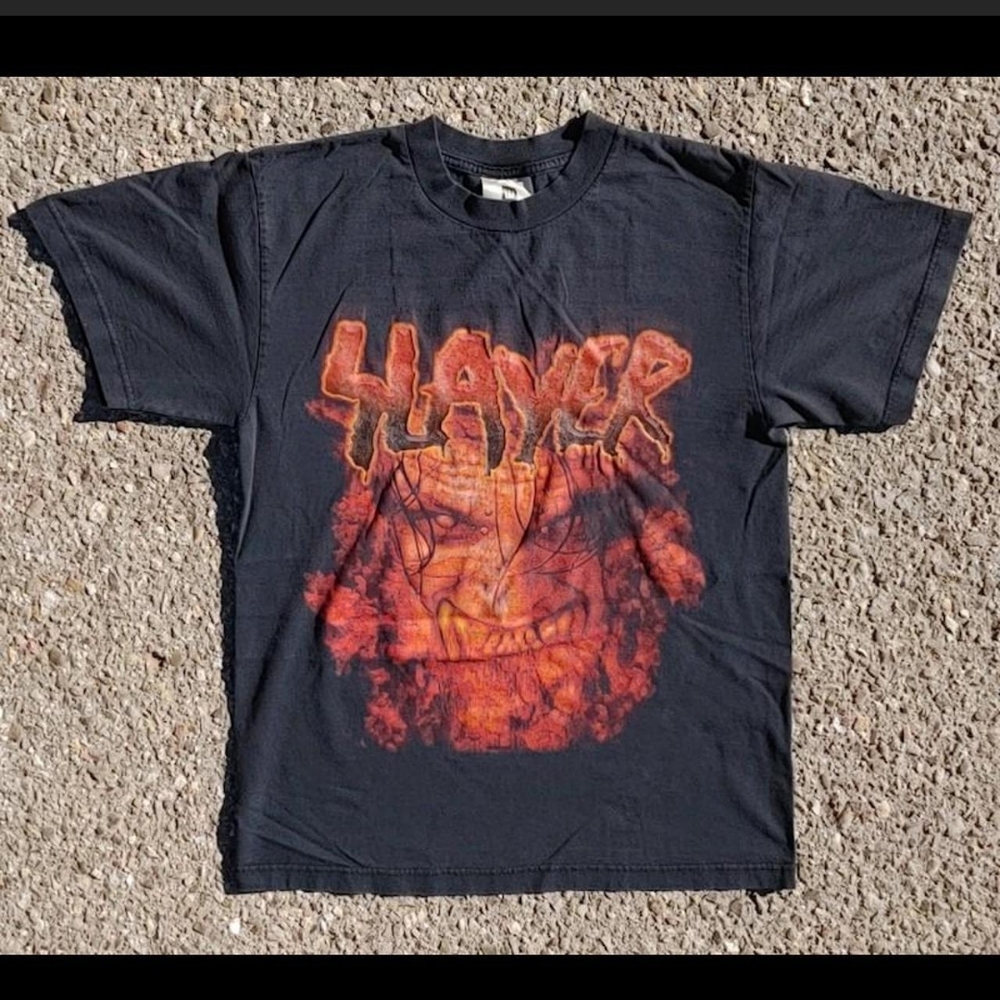 Slayer Demon Shirt 90s Winterland Vintage Fade Metal Band Tee Medium Black